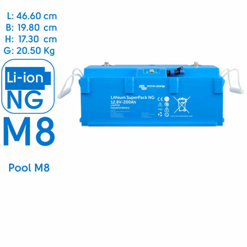 BBAtechniek artnr. 90082 - Victron Lithium accu SuperPack 12.8V/200Ah NG (1x)
