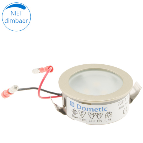 BBAtechniek artnr. 20186 - Dometic LED inbouwspot mat chroom 12V 1.5W (1x)