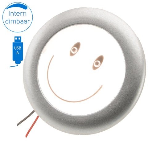 BBAtechniek artnr. 20195 - Dometic LED spot Smiley 5W + USB lader  5V 2A (1x)