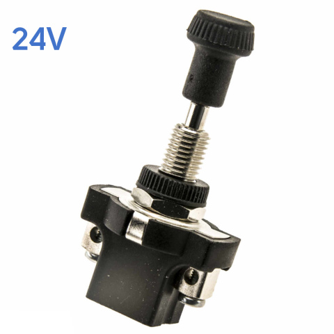 BBAtechniek artnr. 15710 - 24V 16A 2-polig On-Off trekschakelaar lang (10x)