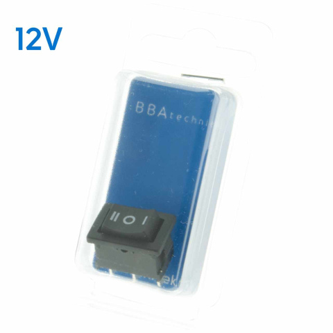 BBAtechniek artnr. 10006 - 12V 16A 3-polig On-Off-On schakelaar mini (1x)