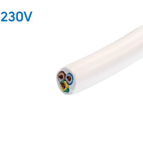 BBAtechniek artnr. 27025 - VMVL kabel 3-aderig 3x1.0mm2 wit (100m)