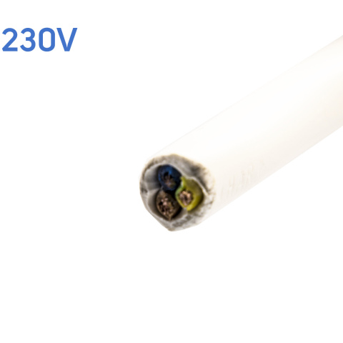 BBAtechniek artnr. 27038 - VMVL H05VV-F kabel 3-aderig 3x0.75mm2 wit (100m)