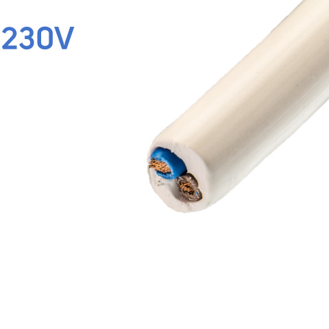 BBAtechniek artnr. 27043 - VMVL kabel 2-aderig 2x2.5mm2 wit (100m)