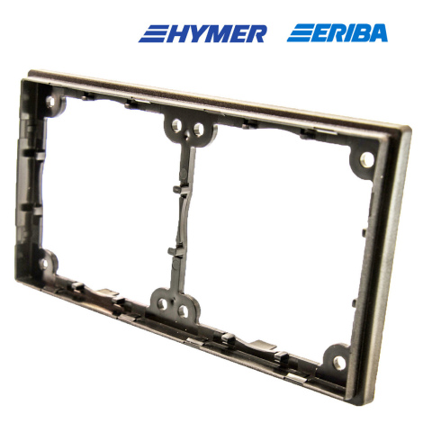 Afstandsraam 2-vak laag zwart S20.000 (1x)