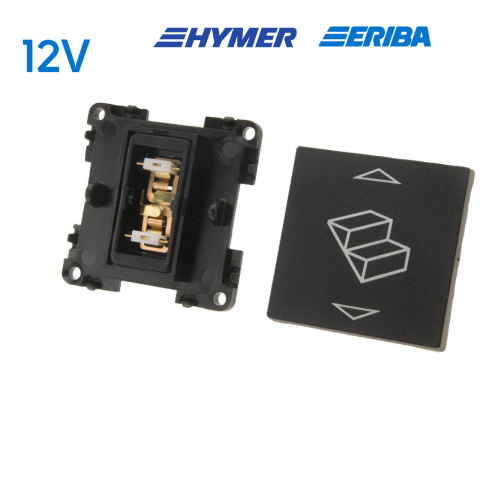 Trapschakelaar zwart 12V S20.000 (1x)
