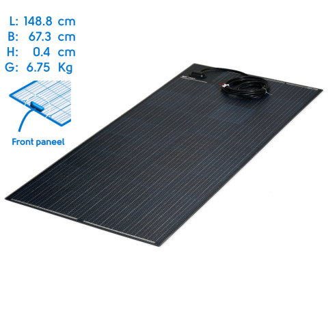 BBAtechniek artnr. 57091 - NDS Lightsolar 195W BOVEN 148.8x67.3x0.4cm (1x)
