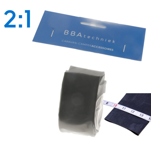 BBAtechniek artnr. 17761 - Krimpkous 25.4-12.7mm zwart 2:1 (1m)