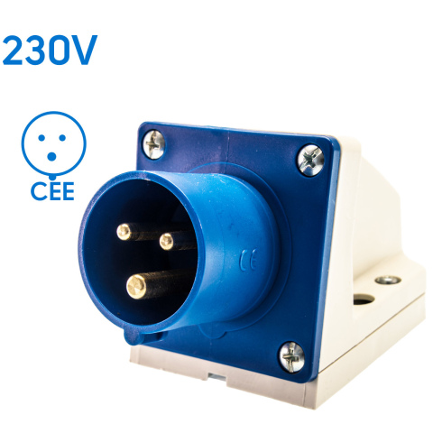 BBAtechniek artnr. 45080 - CEE stekker opbouw 230V 16A 3-polig IP44 (1x)
