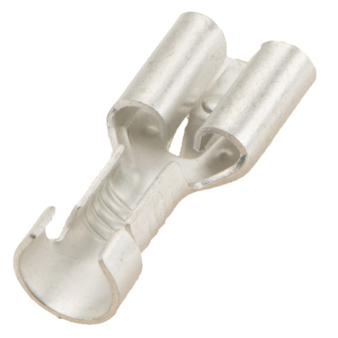 BBAtechniek artnr. 12091 - Vlakstekerhuls vertind 6.3 1.5 -2.5mm² (100x)