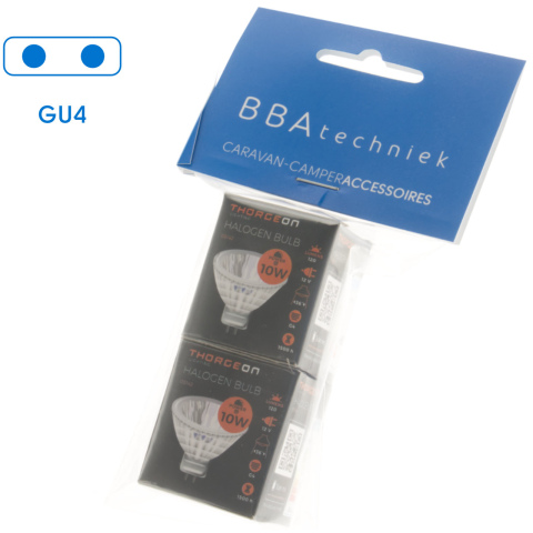 BBAtechniek artnr. 37140 - Halogeen reflector MR11C 12V 10W GU4 voorlens (2x)