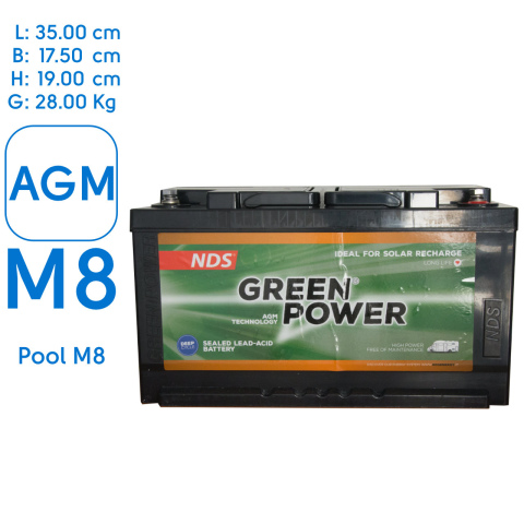 12V 100Ah NDS GreenPower AGM accu Ducato (1x)