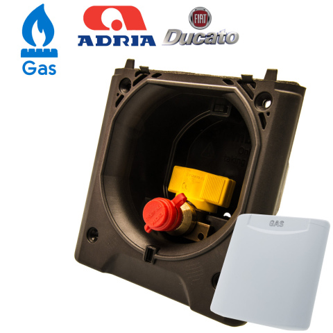 BBAtechniek artnr. 45208 - Gasdoorvoer Fiat Bianco wit 549 (1x)