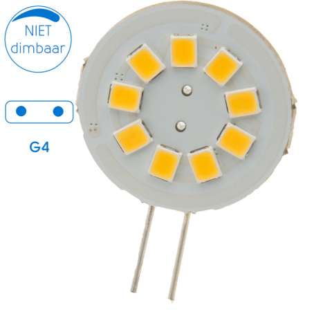 BBAtechniek artnr. 37135 - G4 10-30VDC 1.2W 2800K 120lm LED9 warm wit (2x)