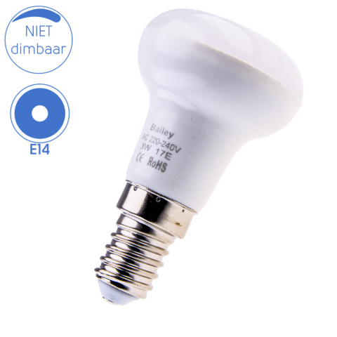 BBAtechniek artnr. 37155 - E14 240V 3W 3000K 240lm LED spot (1x)