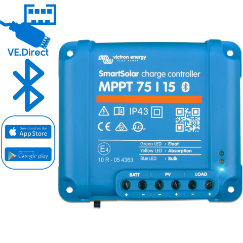 BBAtechniek artnr. 38215 - Victron SmartSolar MPPT 75/15 12/24V (1x)
