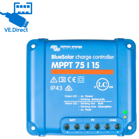 BBAtechniek artnr. 38217 - Victron BlueSolar MPPT 75/15 12/24V (1x)