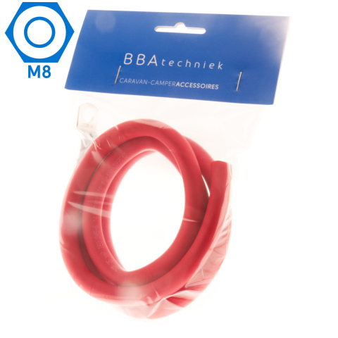 35mm2 accu kabel flexibel rood M8 (1m)