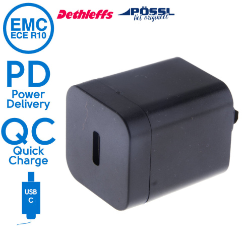 BBAtechniek artnr. 81505 - Lanciano USB-C PD QC zwart (1x)