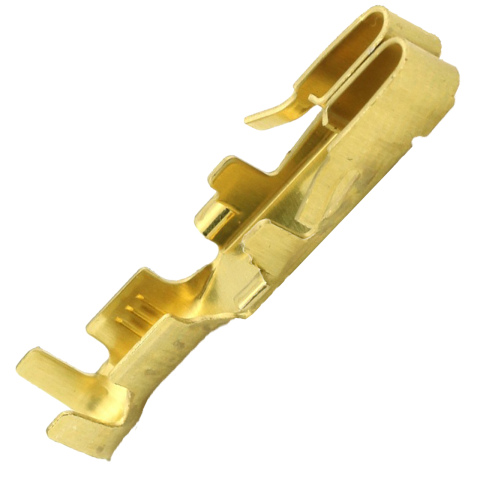 BBAtechniek artnr. 12249 - Vlakstekerhuls messing 6.3 1.5-2.5mm² (100x)