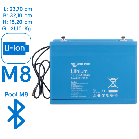 Victron lithium accu 12.8V 180Ah Smart (1x)