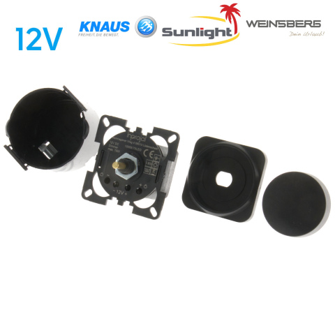 S 30.000 12V LED dimmer klik/draaiknop zwart (1x)