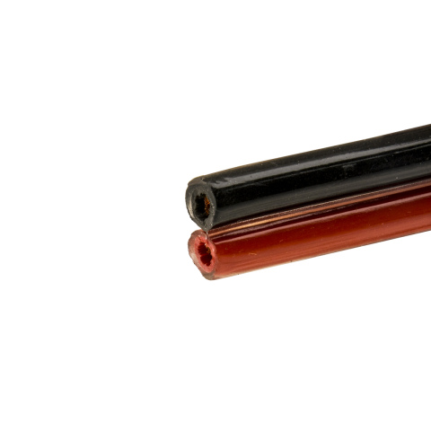 BBAtechniek artnr. 17587 - PVC kabel 2-aderig 2x6.0mm²  zwart/rood (50m) 