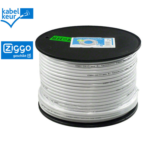 BBAtechniek artnr. 65021 - Coaxkabel 75Ω  A+ Kabelkeur / Ziggo  7mm C9 (100m)