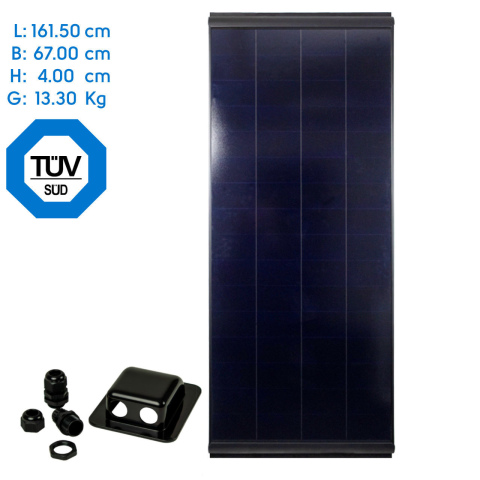BBAtechniek artnr. 9829 - 180Wp 161.5x67x4cm Pro-User zonnepaneel (1x)