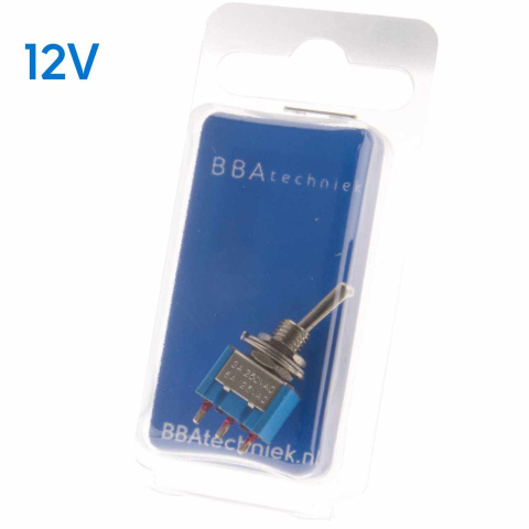 BBAtechniek artnr. 17544 - 12V 6A 3-polig On-Off tuimelschakelaar (1x)