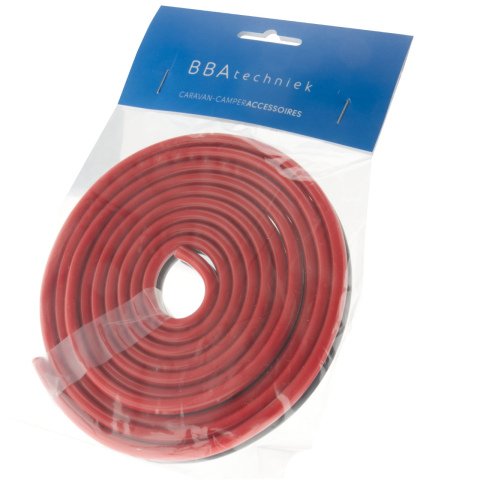 BBAtechniek artnr. 17693 - PVC kabel 2-aderig 2x6.0mm² zwart/rood (2.5m)