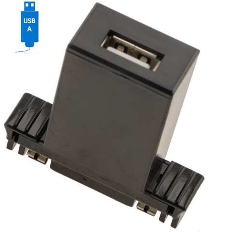 USB A-1x 5V 2A Rialto rail zwart (1x)
