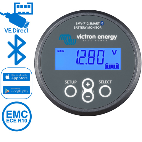 BBAtechniek artnr. 8597 - Victron BMV-712 Smart accu monitor grijs (1x)