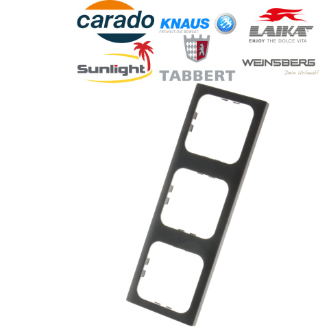 BBAtechniek artnr. 45155 - S 30.000 afdekraam 3-vak satijn zwart (1x)