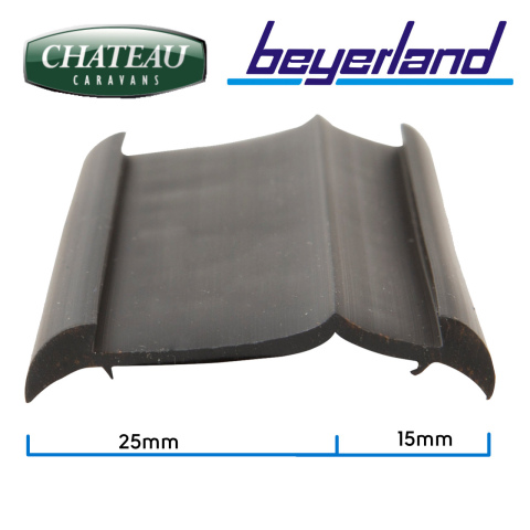 BBAtechniek artnr. 72701 - Onderlegrubber zwart Chateau Beyerland (1x45m)