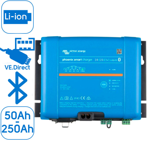 BBAtechniek artnr. 90007 - Victron Phoenix Smart lader 24/25 1+1 120-240 (1x)