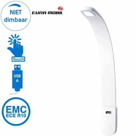 BBAtechniek artnr. 45128 - León flex LED 12V 1.2W 4100K 80lm USB wit (1x)