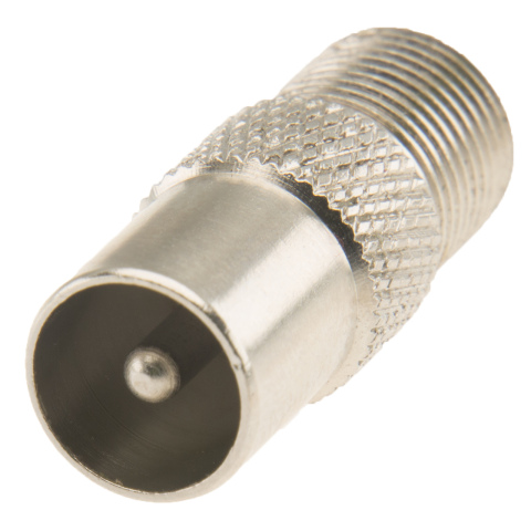 BBAtechniek artnr. 65018 - F-connector female BBA - IEC male adapter (10x)