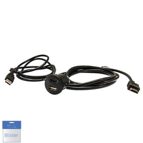 BBAtechniek artnr. 8614 - Alpine KCU-1H USB/HDMI verlengkabel 1,8m (1x)