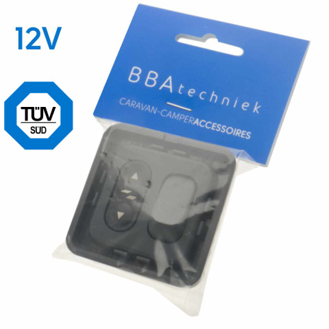 BBAtechniek artnr. 8106 - CBE schakelaar + frame grijs t.b.v. opstap (1x)