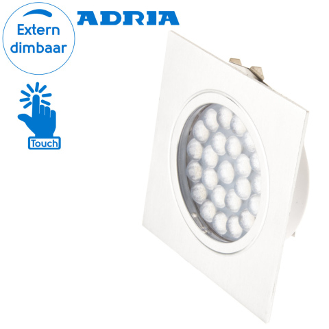 BBAtechniek artnr. 65551 - Adria A LED inbouwspot 12V 1.6W touch switch (1x)