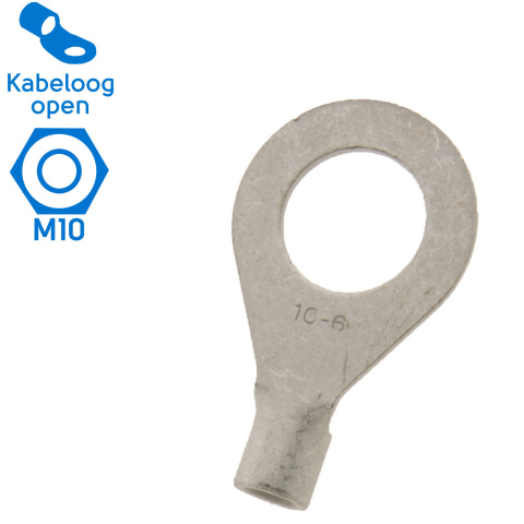 BBAtechniek artnr. 17660 - 4-6mm2 M10 open kabeloog (25x)