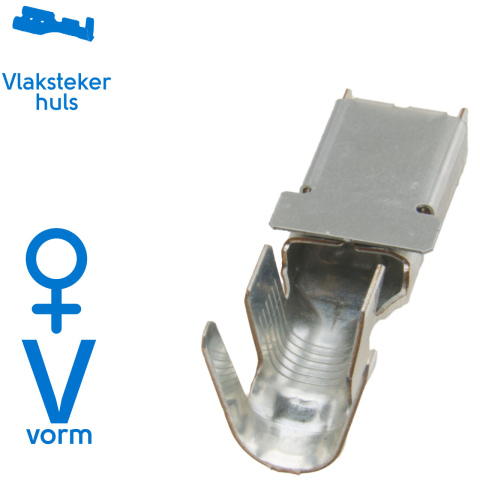 BBAtechniek artnr. 12287 - Vlakstekerhuls vertind 10.3mm 16.0mm² (50x)