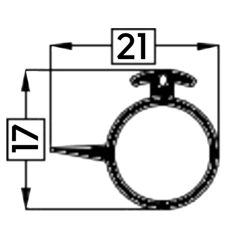 BBAtechniek artnr. 66239 - Afdichtprofiel Remis/Seitz dakluiken (1m)