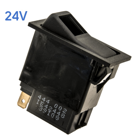 BBAtechniek artnr. 17632 - 24V 2-polig On-Off schakelaar verlicht bij aan(1x)