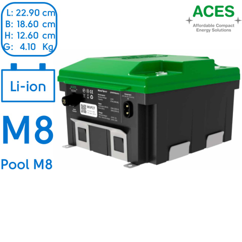 BBAtechniek artnr. 37092 - 12V 27Ah Aces MovePower Lithium accu + lader (1x)