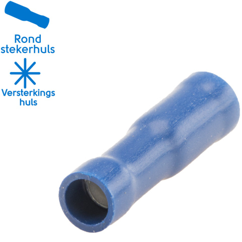 BBAtechniek artnr. 11309 - Rondstekerhuls Ø4.0mm* blauw (50x)