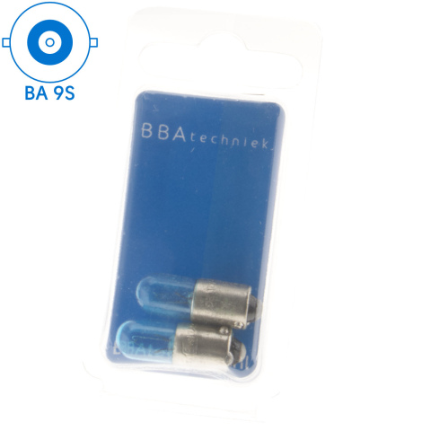 BBAtechniek artnr. 17593 - BA9S 12V 4W BS233CO lamp blauw (2x)