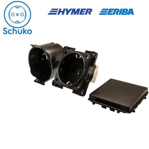 12V 120W contactdoos zwart S20.000 (1x)