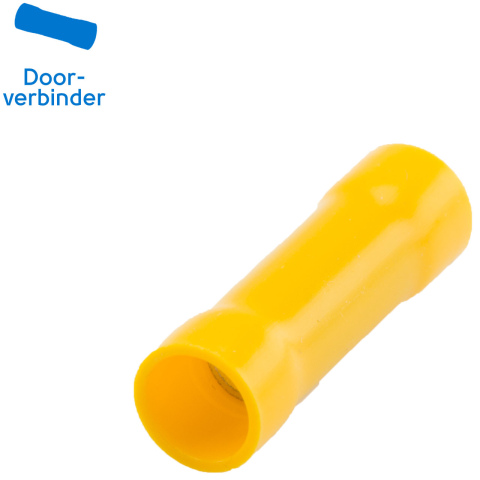 BBAtechniek artnr. 11274 - Doorverbinder Ø6.6mm geel (100x)